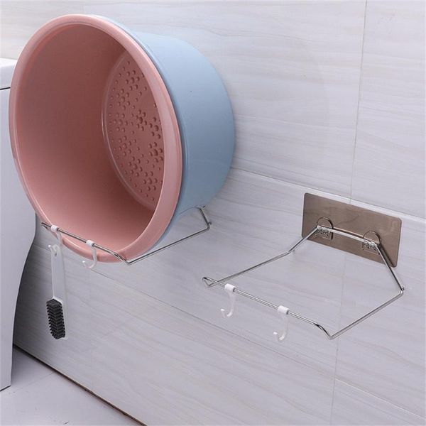

bathroom storage & organization home decoration accessories stainless steel washbasin wall hanging shelf punching