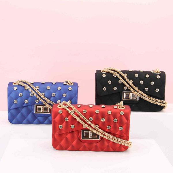 

winter korean style fashion women's bag lattice diamond chain pvc