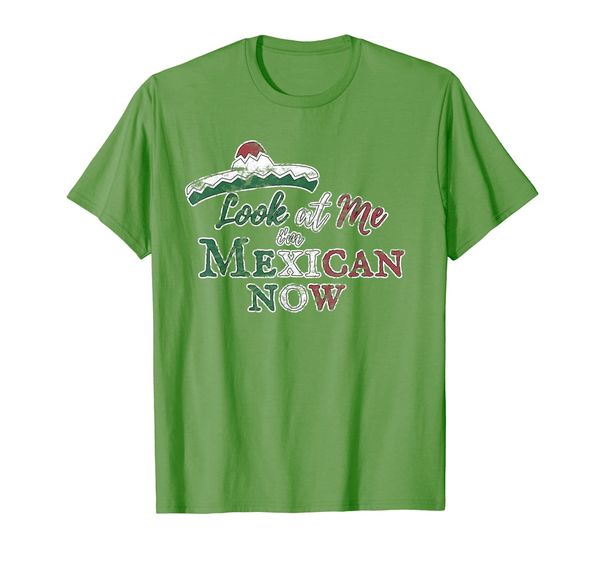 

look at me i'm mexican now t-shirt, White;black