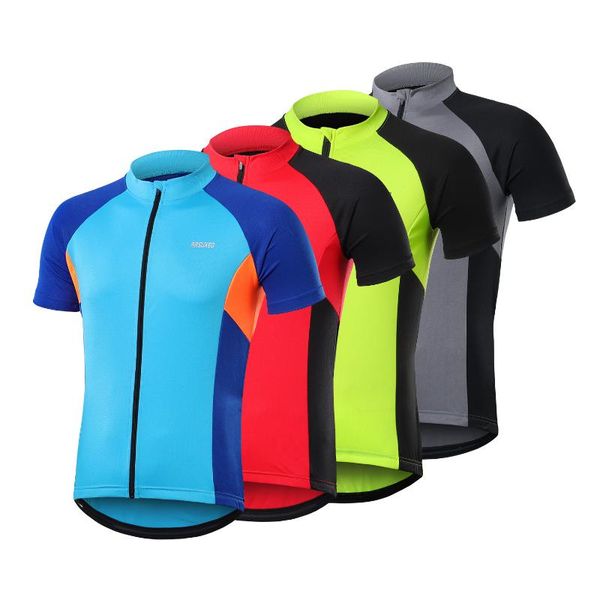 

racing jackets men cycling jersey clothes breathable short sleeve quick dry summer mtb downhill reflective shirt sports team ciclismo, Black;red