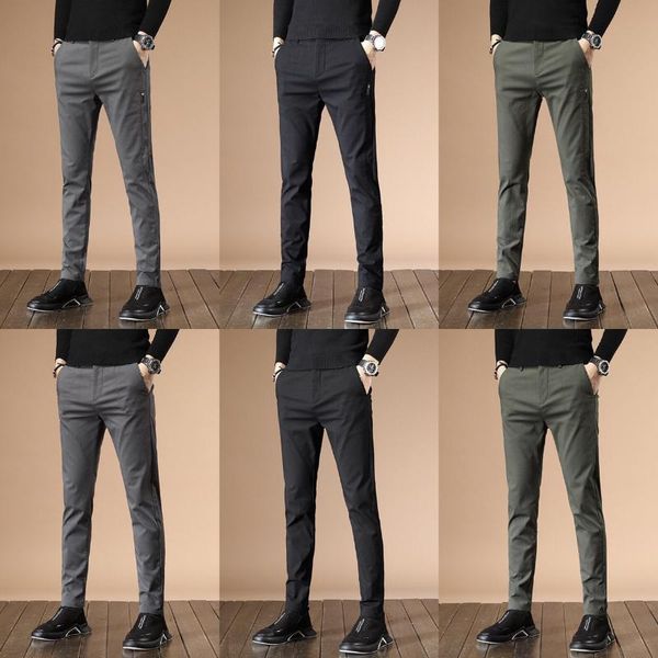 

men's suits & blazers casual pants korean fashion versatile straight youth handsome trousers, White;black