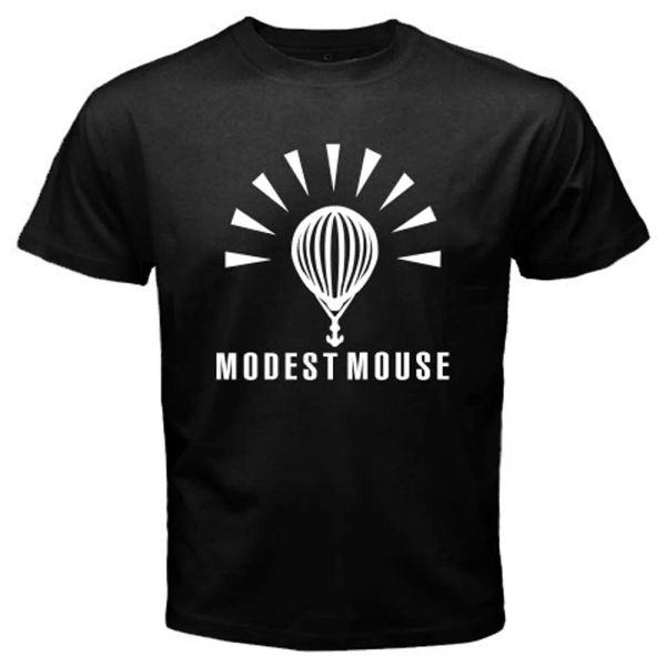 

modest mouse band logo men's black t-shirt size s-3xl 100% cotton, White;black