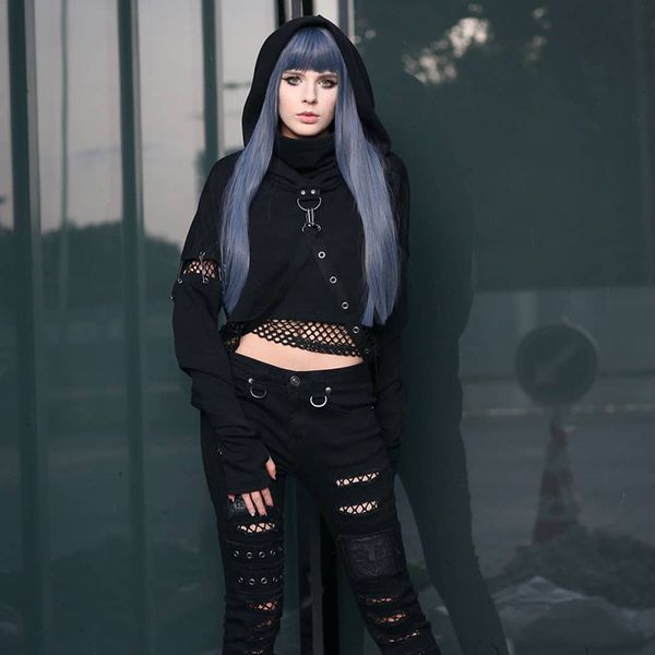 

hoodies t shirt 22351 dark locomotive style design in autumn and winter, Black