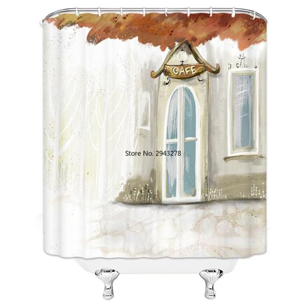 

shower curtains 3d printing white curtain polyester waterproof bathroom partition solid color home bath 180x200cm