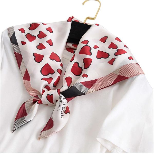 

women scarf summer silk scarves shawls sunscreen beach love print 70cm square lady style muslim headscarf, Blue;gray