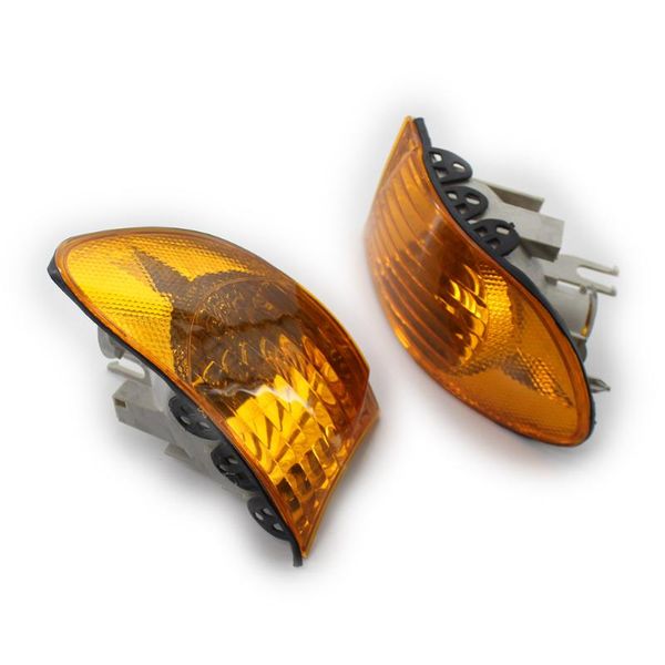 

pair arrow motorcycle light relay turn signals front signal assembly with bulbs amber lens for e38 1999-2001 led emergency lights