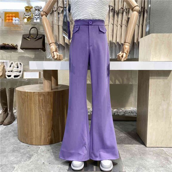 

capri nicho design hip pocket high waist 2021 tight micro horn drapeja leg wide, Black;white