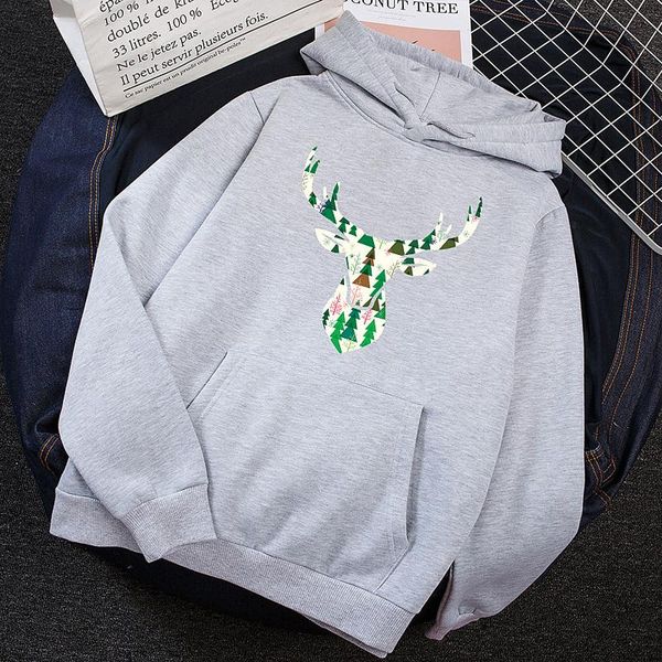 

women's hoodies & sweatshirts autumn women sweatshirt warmpolerones deer print fleeces pocket loose woman's winter casual pullove, Black
