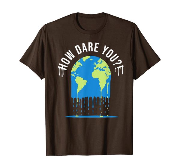 

earth climate strike protest #howdareyou how dare you t-shirt, White;black