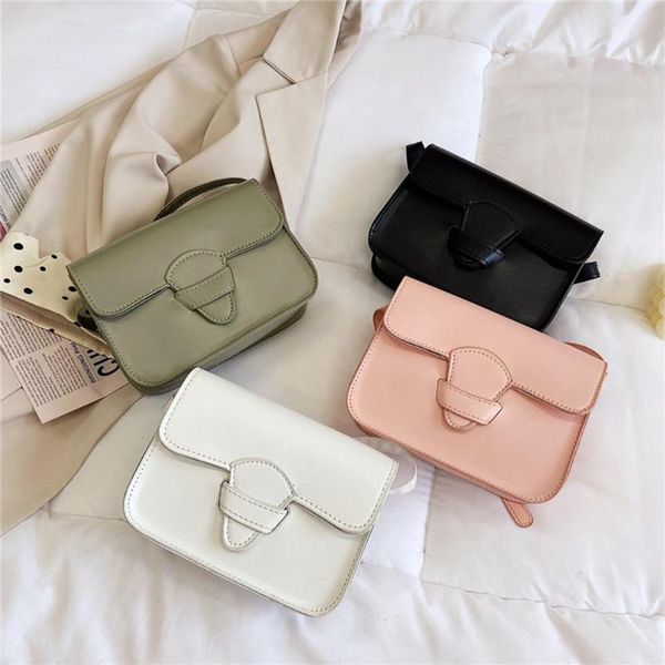 

evening bags fashion solid color shoulder crossbody for women pu leather messenger bag casual ladies small square flap purse handbags