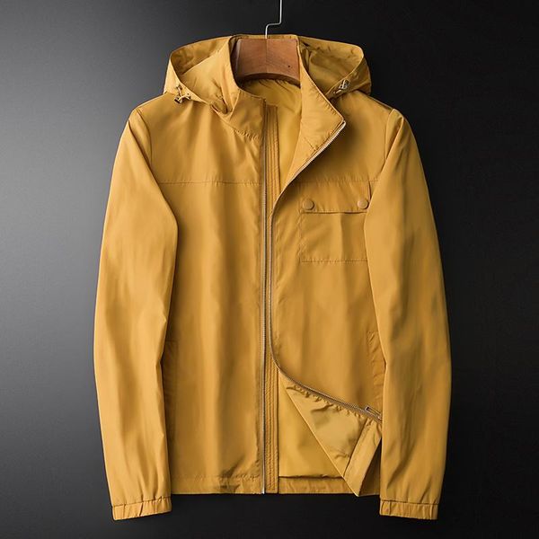

men's jackets spring and autumn men luxury zipper hooded mens coats fashion slim fit man plus size 4xl, Black;brown