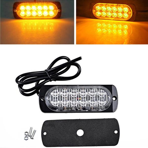

safety working lamps set auto black housing bulb transparent lens truck led emergency lights