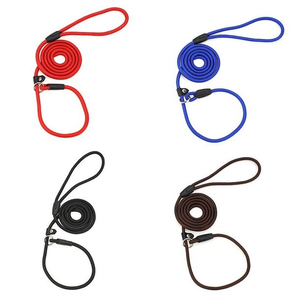 

adjustable pet dog nylon rope training leash slip lead strap traction christmas gift collars & leashes