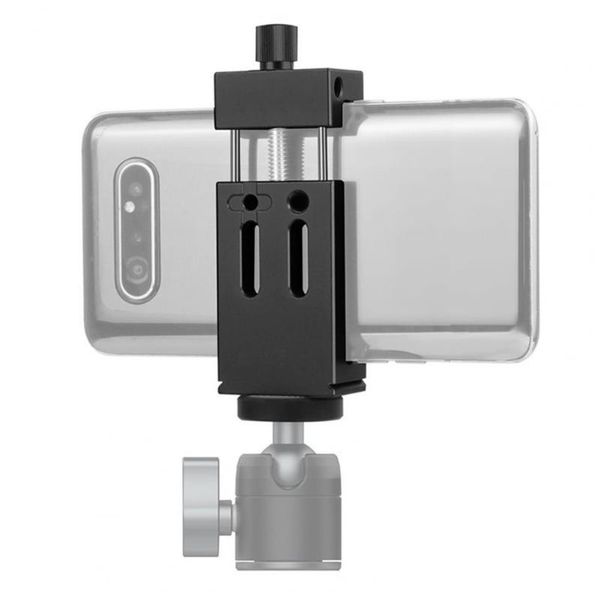 

cell phone mounts & holders holder clip stretchable easy installation anti-corrosion dual cold shoe 1/4 3/8 clamp for tripod