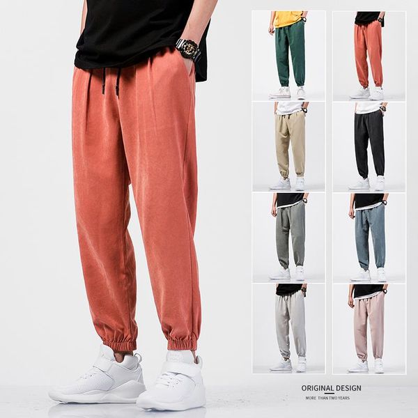 

men's pants 2021 summer men jogger trousers mens fashion causal harem street sweatpants male runnings trouser bottoms 8 colors, Black