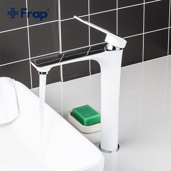

bathroom sink faucets frap high basin faucet white taps wash hand face &cold water mixer washbasin f1052-54