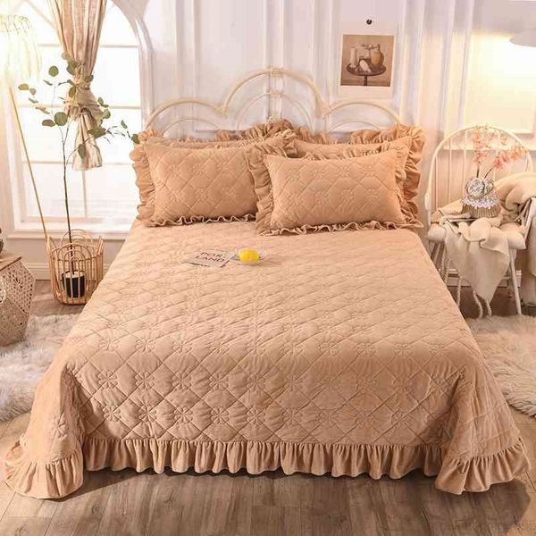 

3/5pcs twin  king size bedspread with match pillow shams plush warm soft bedspread/coverlet/bed cover set lightweight