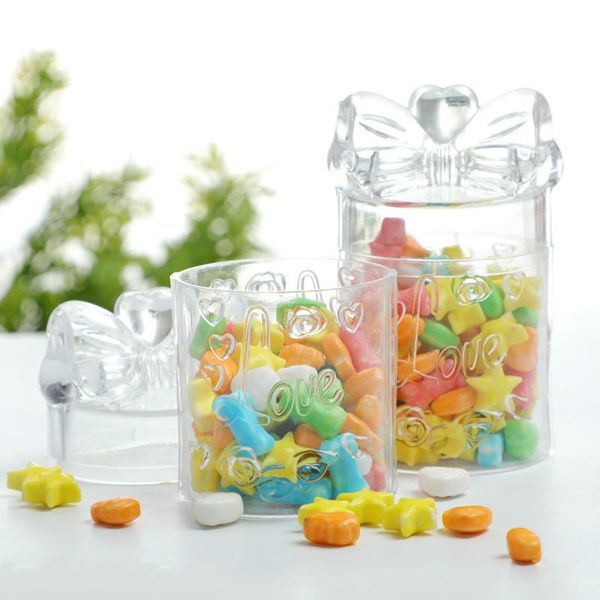 

gift wrap candy box transparent bow knot shape party wedding creative boxes clear plastic container home decor