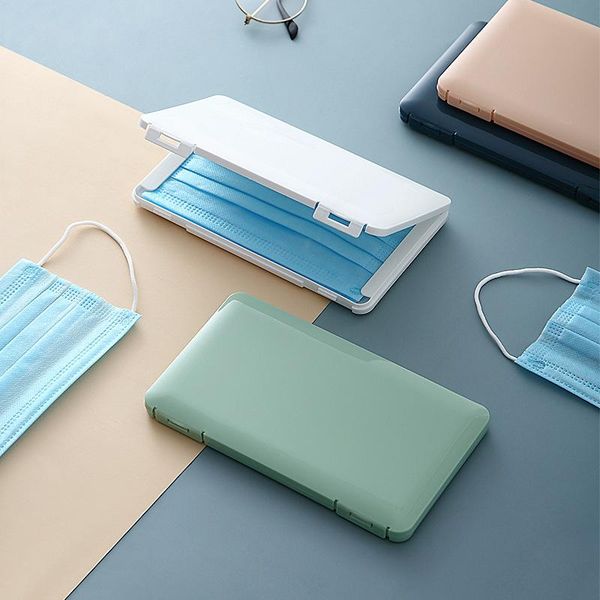 

storage bags mask box with lid portable dust-proof moisture-proof organizer case household face holder