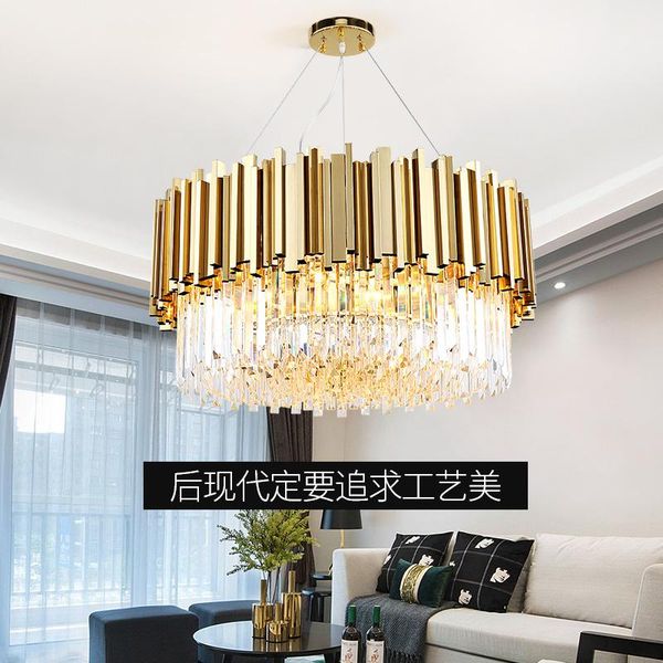

pendant lamps luxury chrome gold led lights living room crystal lamp modern luminarias indoor lighting fixtures