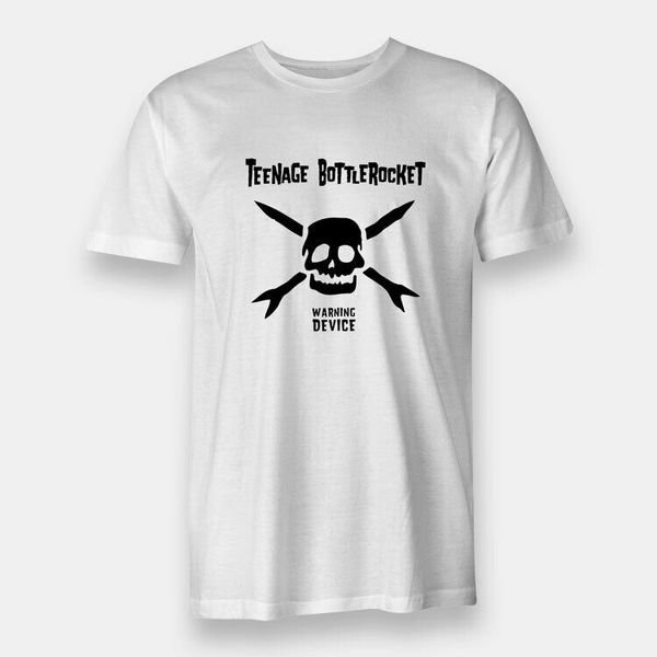 

warning device teenage bottlerocket men's t-shirt white, White;black