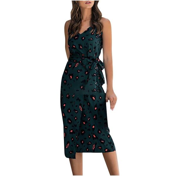 

casual dresses 2021 streetwear women fashion printing camisole slim v-neck sleeveless dress elegant vestidos, Black;gray