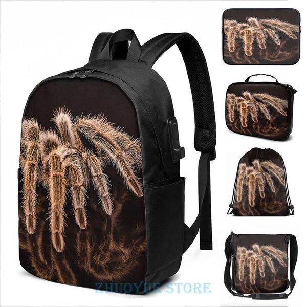

backpack funny graphic print usb charge men school bags women bag travel laptop