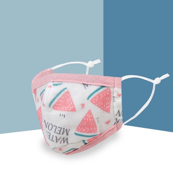 

cute summer thin mask double layer cotton yarn single side printing baby washable