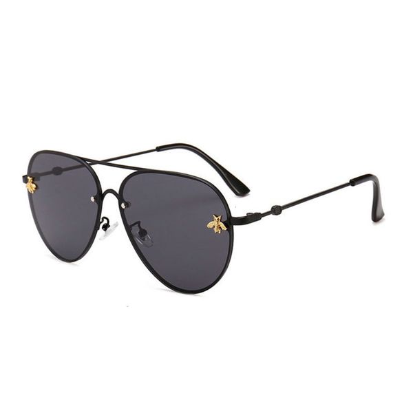 

fashionable sun frames designer women men brand 2021 mirror good quality design fashion metal oversized sunglasses vintage female male uv400, Black