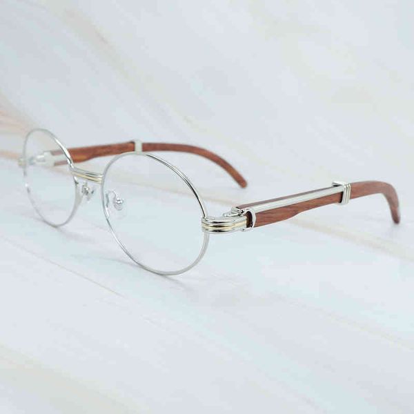 

2022 factory wholesale model clear eyeglasses frames buffalo horn wooden roud protect eyewear s3rr sunglasses, White;black
