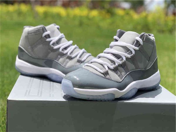 

shoes authentic 11 high og mens medium grey white cool gray footwear designer sports sneakers, White;red