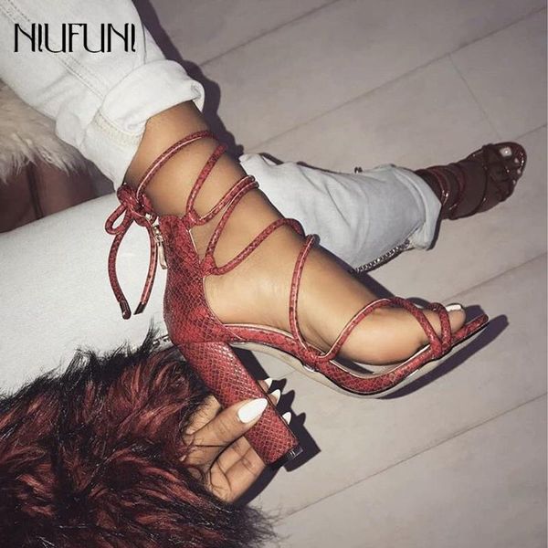 

dress shoes rose serpentine women high heels ankle strap lace up zipper open toe block ladies party, Black