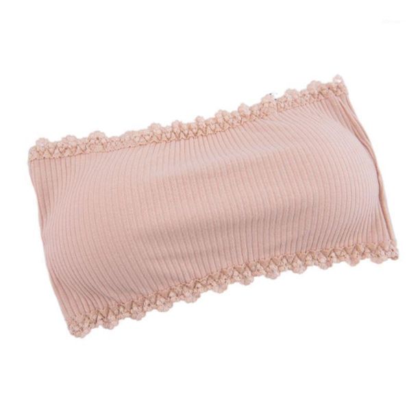 

bustiers & corsets 50le women girls summer ribbed striped strapless bandeau bra floral lace trim solid color push up bralette adjustable hoo, Black;white