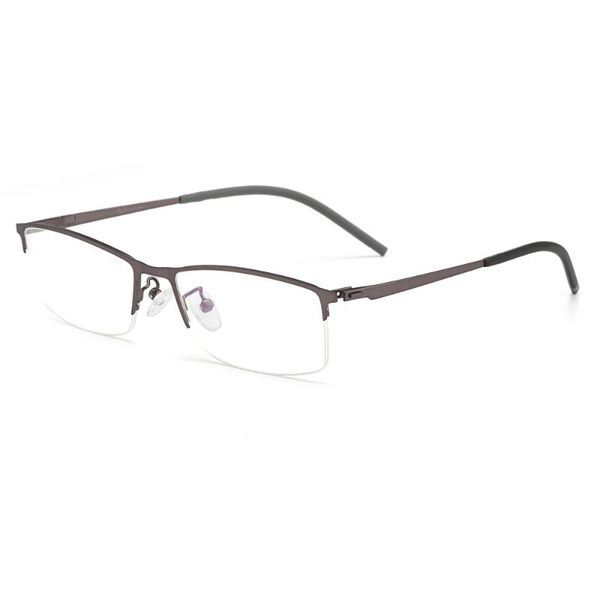 

fashion sunglasses frames business men titanium alloy semi frameless glasses frame s6607 classic women spectacles prescription with spring h, Black