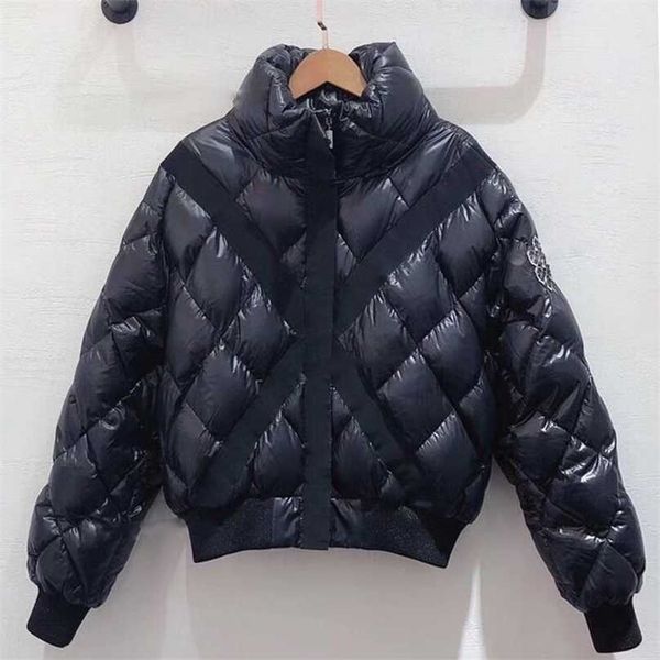 

winter jacket women fashion thick womens coat hooded down jackets parka femme casual docero 211013, Black