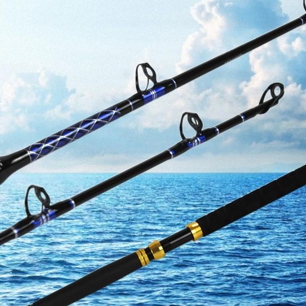 

1.8m metal reel seat trolling fishing rod 15-30/30-50/50-80/80-130lbs strong game super hard ocean boat pole rods