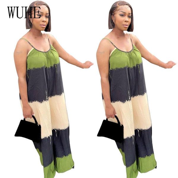

casual dresses wuhe stripe print spaghetti strap loose bodycon off shoulder sleeveless hollow out open back elegant party club, Black;gray