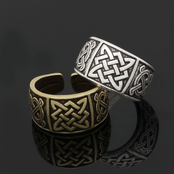 

adjustable slavic open ring personality men's temperament tide, Silver