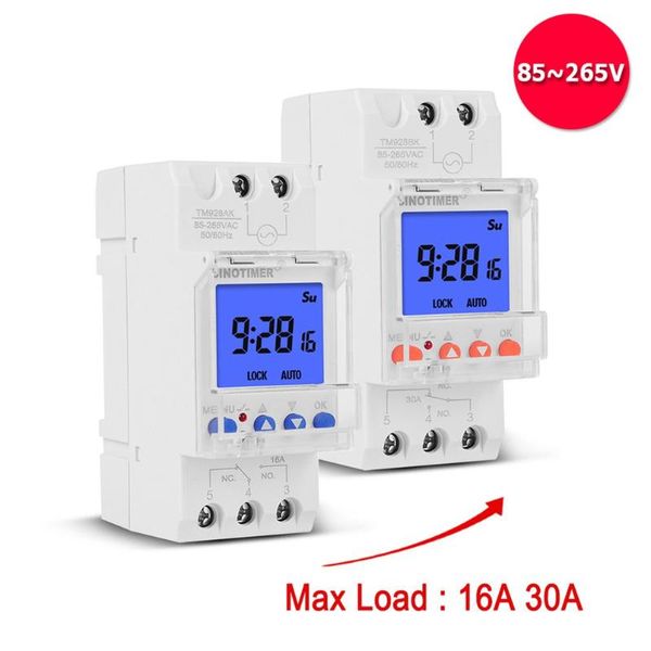 

timers sinotimer 85-265v lcd digital timer switch rail mount 7 days programmable backlight cycle time controller interval