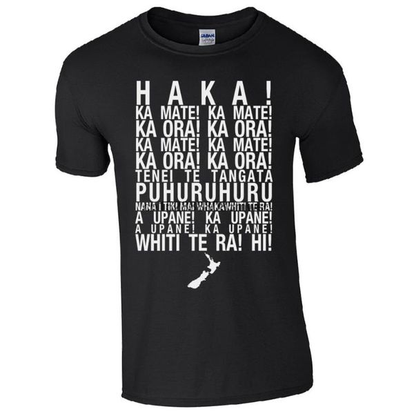 

men's t-shirts camisetas divertidas unisex, camiseta informal de algodÃ³n, personalizadas con palabras haka, personalizadas, nuevas, White;black