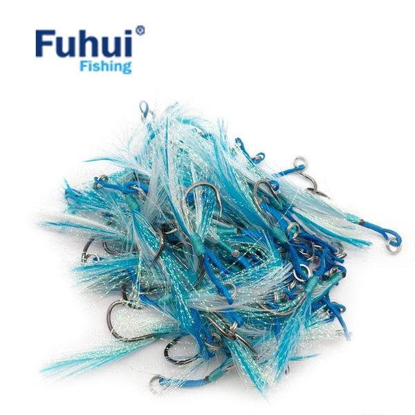 

6pcs fishhook auxiliary hook clamp bait slow fast barbed fishing hooks