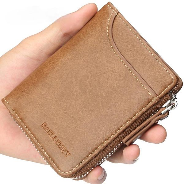 

leather wallet men carteira masculina couro billeteras para hombre coin purses portafoglio uomo monedero purse tarjetero card wallets, Red;black