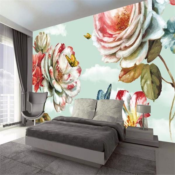 

wallpapers modern custom girls bedroom wall decor po murals large luxury flower wallpaper nordic 3 d el background