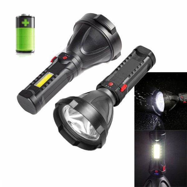 

flashlights torches led mini portable lamp with built-in 18650 battery usb rechargeable cob torch light