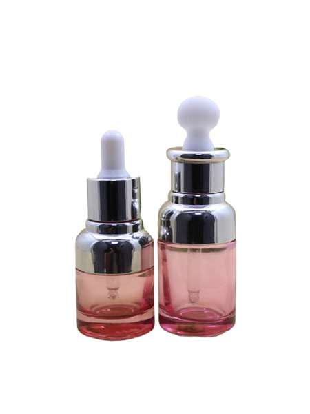

storage bottles & jars glass essential oil dropper bottle pink liquid cosmetic container 20ml essence serum press pipette 10pcs