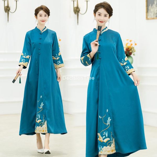 

evening dresses qipao women chinese traditional dress cheongsam gown elegant lady party ethnic clothing, Red