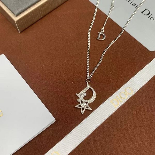 

75% off luxury jewelry fine 2021 new red same simple and style pendant necklace version brass material 65% store clearance, Golden;silver