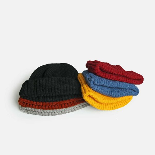 

hat female wool spring and autumn mohair dome knitted melon skin llord warm men women trendsetter, Blue;gray