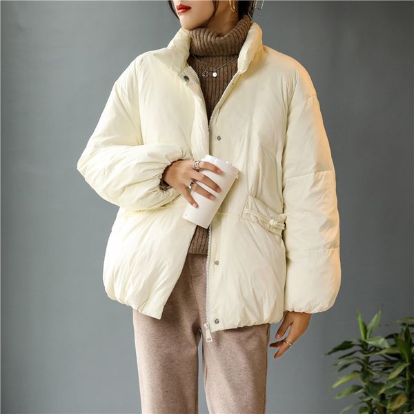 

women's down & parkas white duck short light korean coat 2021 autumn female er jacket parka outwear, Black