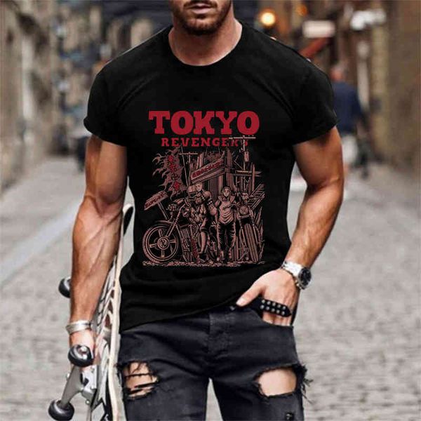 

men's t-shirts tokyo revengres funny anime t-shirt, man-made shirt for summer, round collar, mikey and draken sleeve, printed shirt, 1, White;black